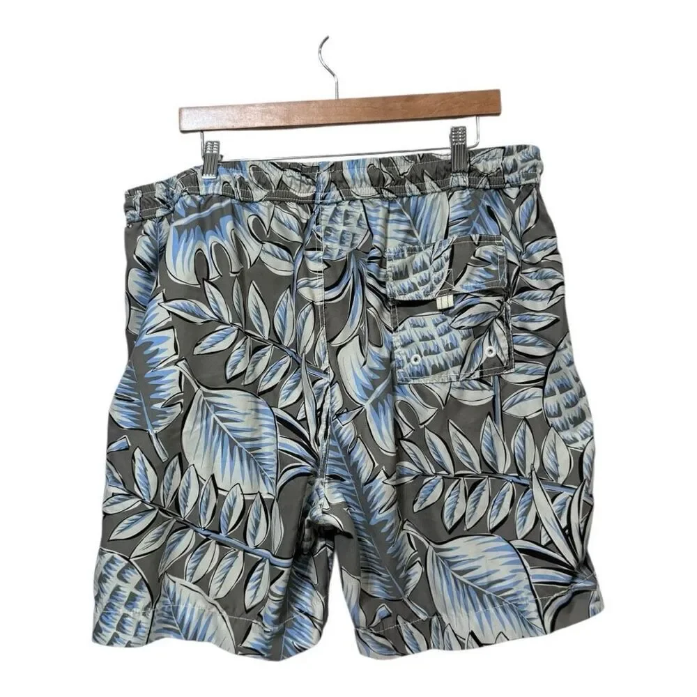 Tommy Bahama Swim Trunks  relax Mens Xtra Large Blue gray Lined Bathing Suit Sho